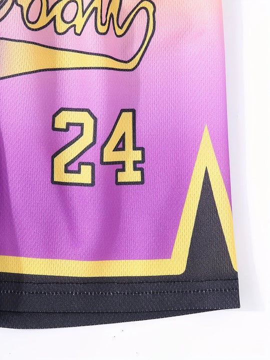 The 2025 summer new children's set, personalized 3D printed sportswear, polyester fiber, comfortable, soft, breathable, lightwei Beauty hair & fashionfj