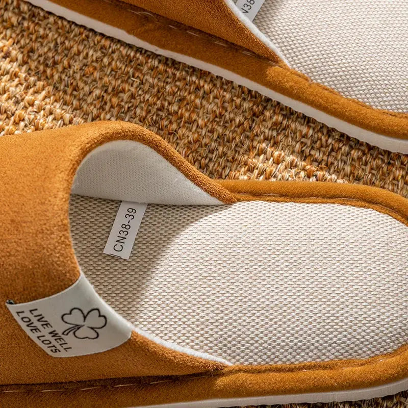 Slippers for Men，Non-Slip Soft-Soled Indoor House Slippers for Spring&Summer, All-Season Linen Home Comfortable Slippers Beauty hair & fashionfj