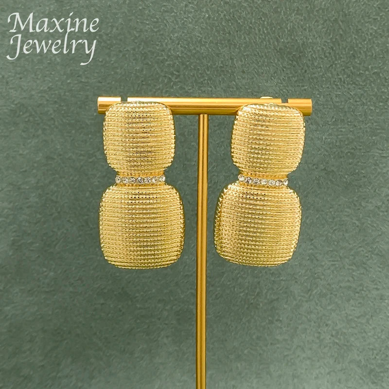 Golden Collar Chunky Round Gold Plated Jewelry Set Women Necklace Earring Bracelet Ring African Bridal Wedding Party Gifts Beauty hair & fashionfj