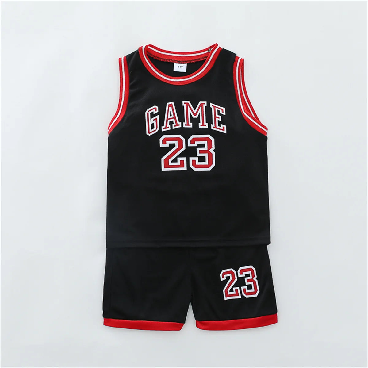 2PCS Children's Summer Fashion Tank Top Basketball Suit Baby Sleeveless Shorts Sports Set Beauty hair & fashionfj