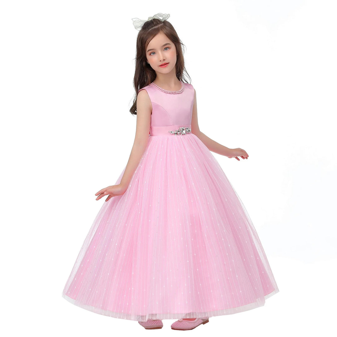 New Princess dress Large children's long dress Girl piano performance dress Festival party dress Beauty hair & fashionfj