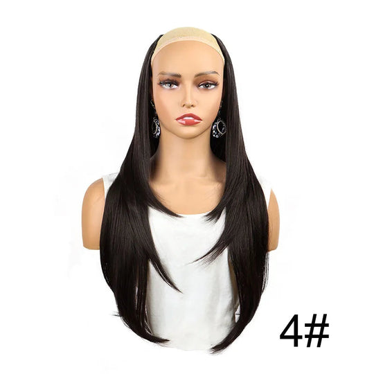 WIGSIN 22Inch Synthetic V-shaped Layered 4 Clips Long Straight Hair Extension Fashion Invisible Hairpiece Wig for Women Beauty hair & fashionfj