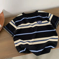 Children's Striped T-shirts For Boys Girls From 2 To 10 Years Old Kids Summer Tees Cotton Loose T Shirt Casual Kids Tops Beauty hair & fashionfj
