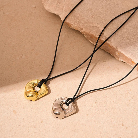 Gold Plated Geometric Circle Pendant Necklace for Women Girls Adjustable Long Leather Rope Chian Necklaces Sweater Chain Jewelry Beauty hair & fashionfj