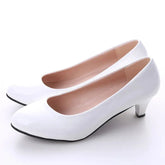 Shoes Ladies Pumps Medium Heel Nude Sexy High Heels Weeding Shoes Women Office Work White Pumps Party Shoes Beauty hair & fashionfj