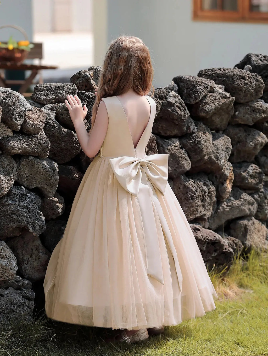 Formal Birthday Party Dress for Teenage Girls New Design Big Bow Tulle Dresses Kids Princess Prom Pageant Ball Gown Size 5-12y Beauty hair & fashionfj