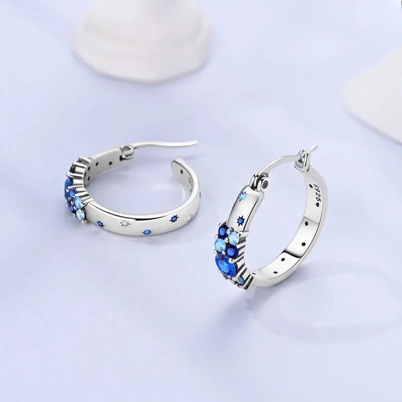 New 925 Sterling Silver Hoop Earrings Butterfly Hot Air Balloon Studs Drop Earring For Women Fashion Birthday Party Jewelry Gift Beauty hair & fashionfj