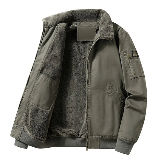 Winter Fashion Trendy Jacket for Men, Padded with Fleece and Thickened Lambswool, Casual and Loose-fitting,Warm Clothing for Men