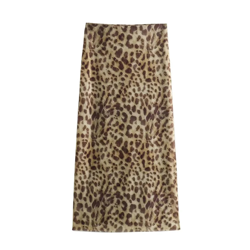 MUJER Leopard Print Tulle Crop Top Woman Ruched Off Shoulder Bandeau Top Women Sleeveless Backless Tube Top Summer Sexy Tops Beauty hair & fashionfj
