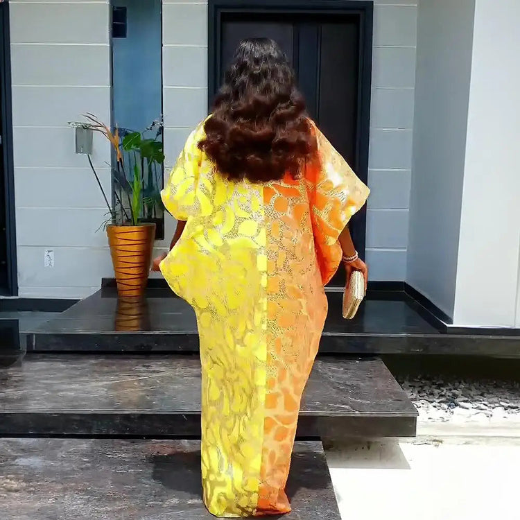 New Arrival african dresses for woman jacquard elegant african dresses Plus Size turkey dresses for women luxury Beauty hair & fashionfj