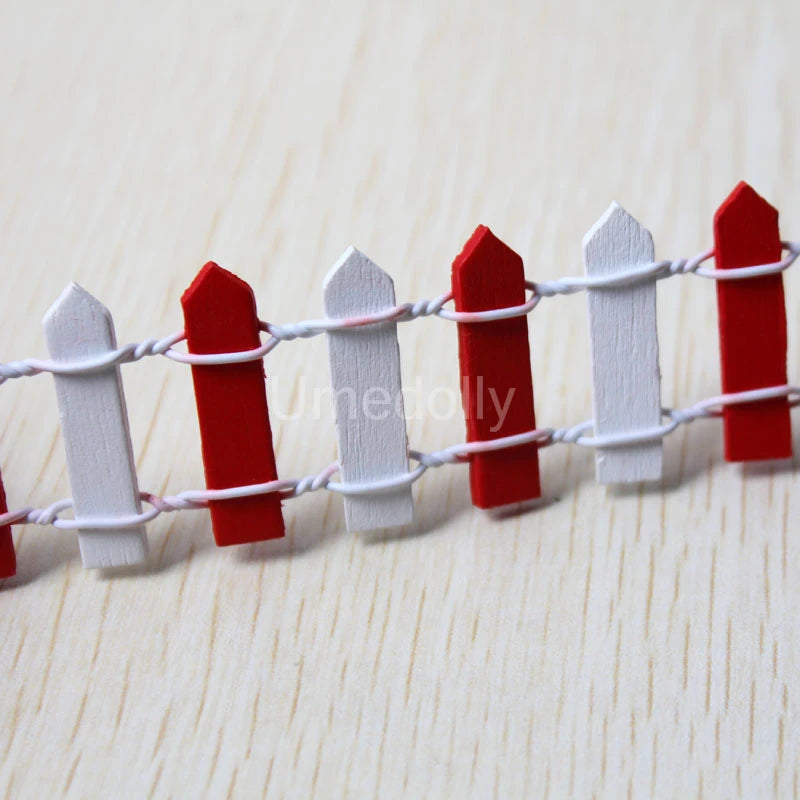 1/12 Scale Miniature Dollhouse Christmas Tree & Mini Fence Doll House X-mas Wreath Decoration Accessories Toy