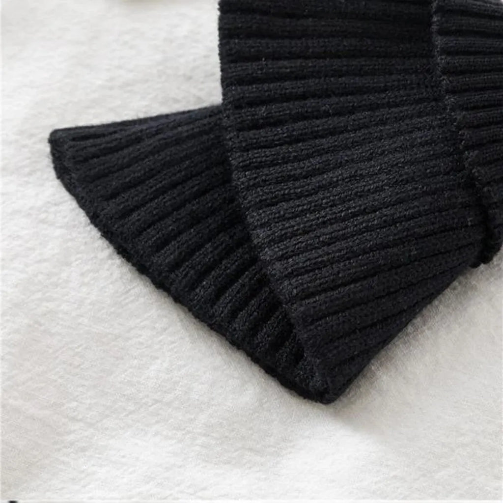 Winter Detachable Cotton Knitted Turtleneck Collar For Men False Collar Fashion Stripe Design Warm Cover Head Neck Guard Collar