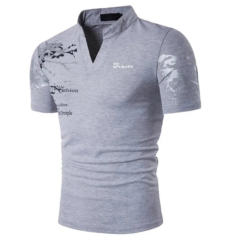 Men's Polo Shirt Golf Shirt Graphic Prints V Neck Outdoor Street Short Sleeves Print Clothing Sports Fashion Streetwear Designer Beauty hair & fashionfj