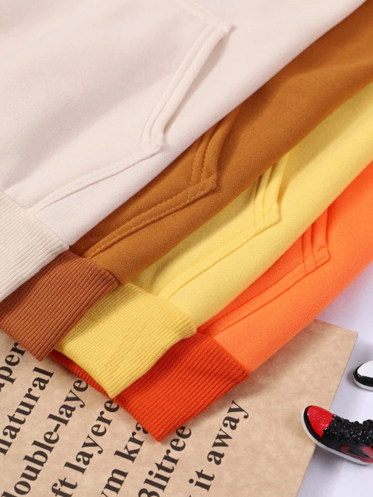 Colorful Butterfly Heart Print Clothing Female Fashion Loose Hoodies Harajuku Fleece Sweatshirt New Autumn Pocket Womenwear