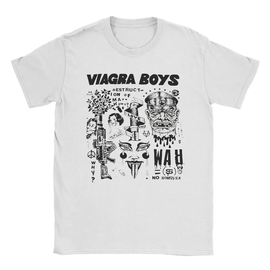 Viagra Boys T Shirt Summer  Vintage T-Shirts 100 Cotton Popular Tshirt For Men Short Sleeve Casual Tees Beauty hair & fashionfj