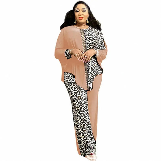 2 Piece Women Sets Dashiki African New Arrival Spring Autumn Matching Sets Two Pieces Sets Top Pants Suits Outfits Clothing Beauty hair & fashionfj