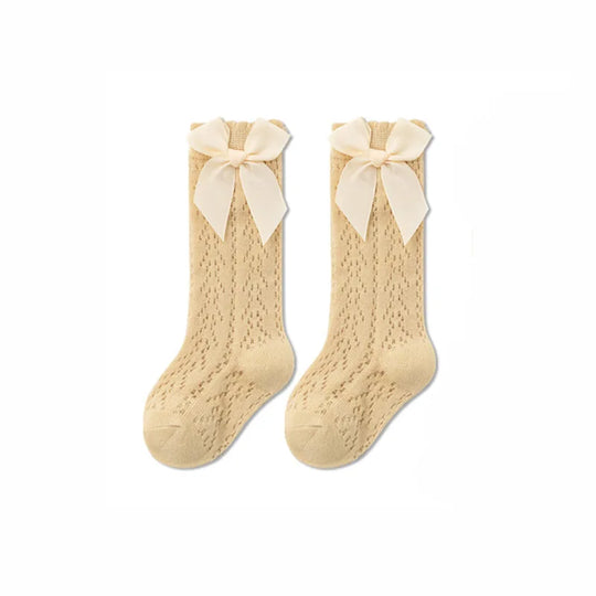 Babys Girls Princess Knitted Mesh Socks Cotton Infant Kids Girls Long Tube Socks 0-3T Summer Soft Toddler Girls Knee High Socks