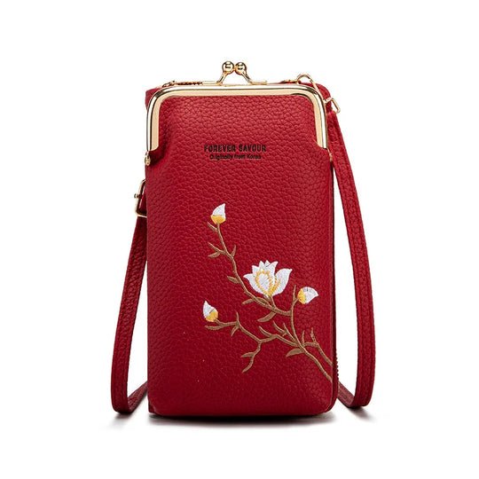 Passport Holder Purse Wear-Resistant Women Sling Wallet Mini Phone Bag Versatile Cross-Body Wallet For Travel Day Trips Errands