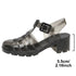 2025 New High Heels Transparent Sandals Women Summe Sequins Thick Heeled Rome Sandalias Mujer Closed Toe Beach Sandles Woman Beauty hair & fashionfj