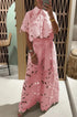 Elegant Lapel Half-sleeved Crop Top + Wide-leg Pants Sexy Hollow 2-piece Set Women Fashion Spring Solid Color Loose Suit Female Beauty hair & fashionfj