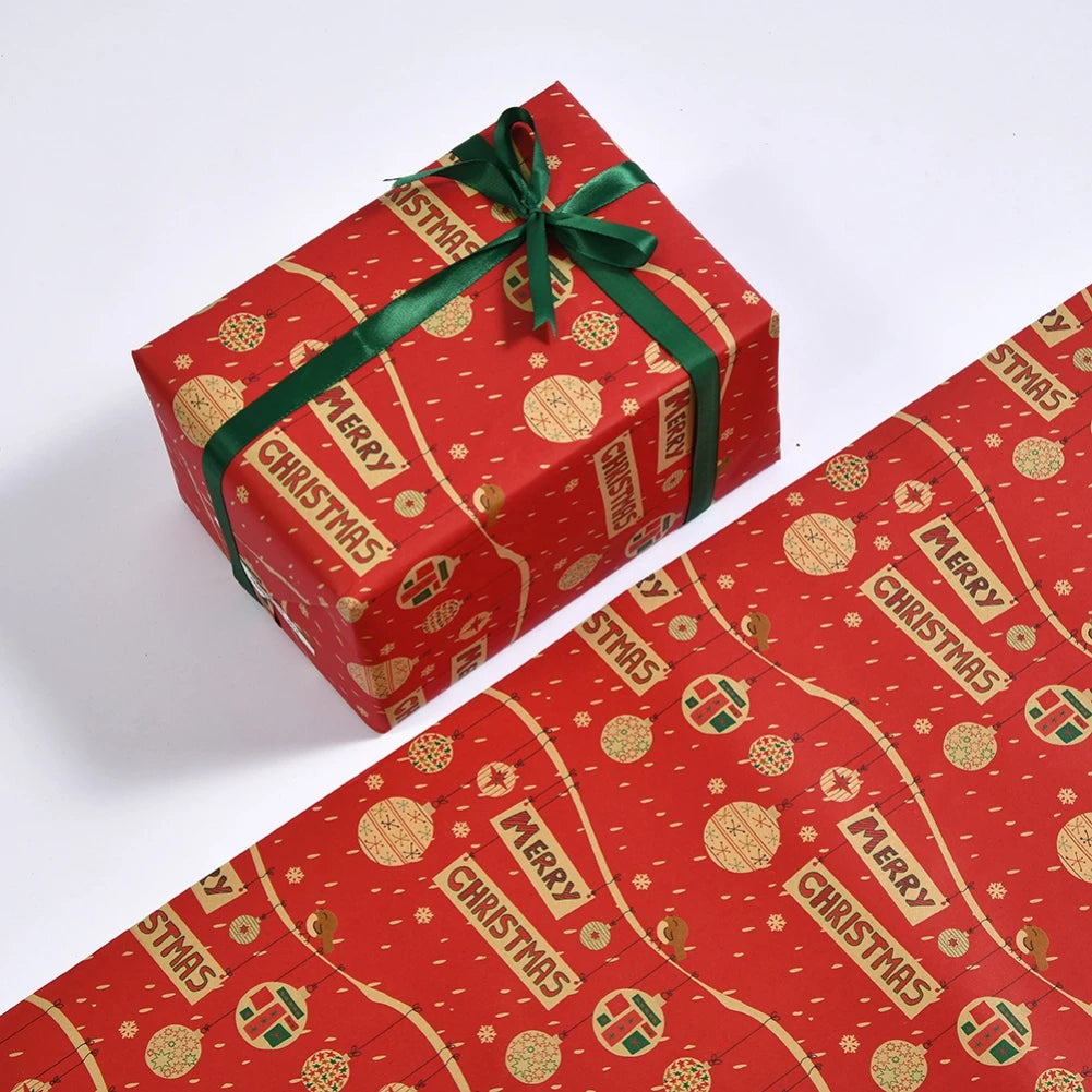 Christmas Wrapping Paper Merry Christmas Decoration Wrapping Gift Wrap Paper New year Vintage Scrapbooking DIY Cardmaking Crafts