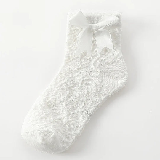 1 Pair Baby Girls Kids Socks Lace Ruffle Princess Mesh Children Short Breathable Cotton White Black Dance Toddler Socks