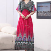 Summer Trend Ethnic V-Neck Printed Women&
