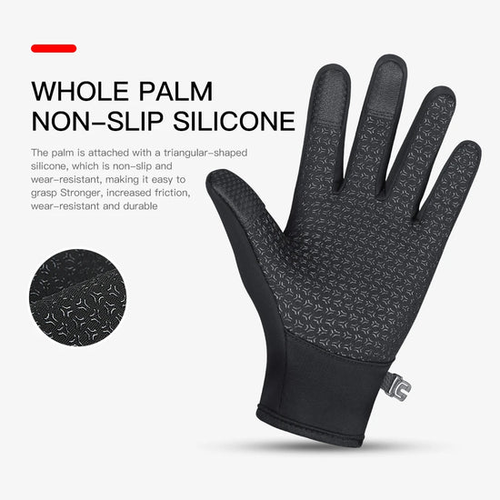 Thermal Gloves For Men Winter Cycling Bike Warm Fleece Cold Resistance Wind Waterproof Outdoor Running Skiing Mittens