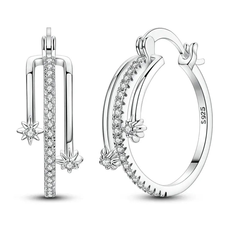 New 925 Sterling Silver Hoop Earrings Butterfly Hot Air Balloon Studs Drop Earring For Women Fashion Birthday Party Jewelry Gift Beauty hair & fashionfj