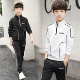 Spring Autumn Teenager Boys Clothing Sets Child Fashion Letter Sweatshirt + Pants 2Pcs Kids Tracksuit 4 5 6 7 8 9 10 11 12 Years Beauty hair & fashionfj
