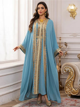 Eid Women Abaya Dress Muslim 2 Piece Set Cardigan with Inner Dress Lace-up Robe Caftan Robe Jalabiya Ramadan Morocco Kaftan 2025 Beauty hair & fashionfj
