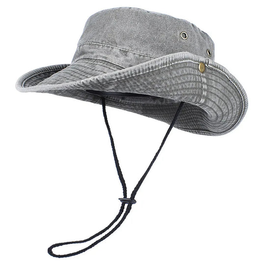 Summer Bucket Hats 2025 Outdoor Sun Hat Woman Solid Cotton Wide Brim UV Protection Men's Panama Hat Beach Fisherman Fishing Cap Beauty hair & fashionfj
