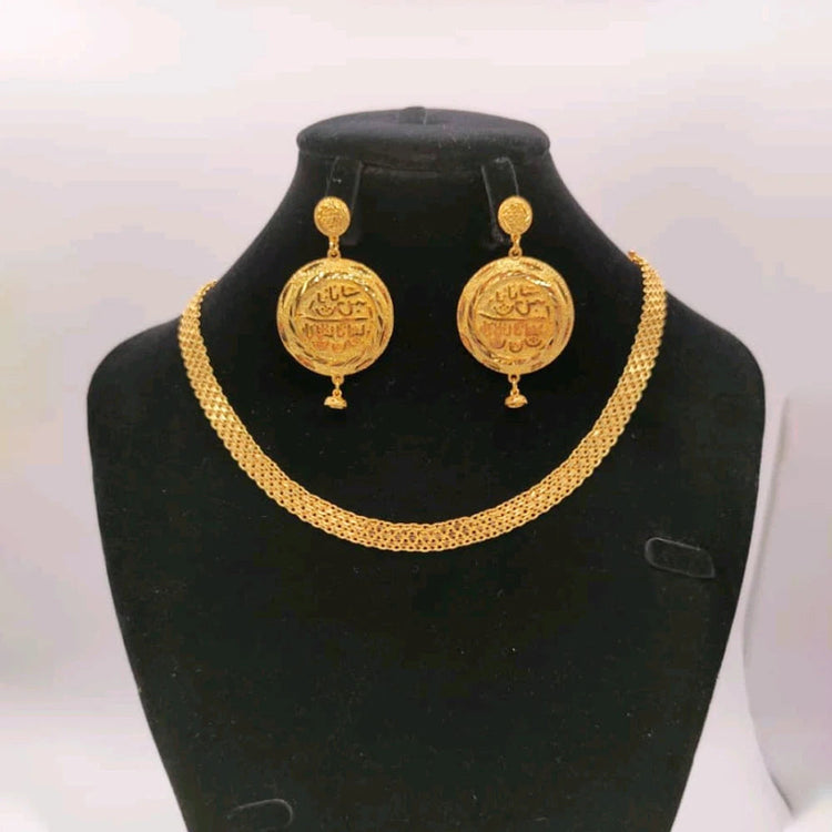 Ethiopia Gold Plated Necklace Chain for Women New Design Bold Earrings 18k Gold Color Lady Elegant Evening Party Jewelry Gift Beauty hair & fashionfj