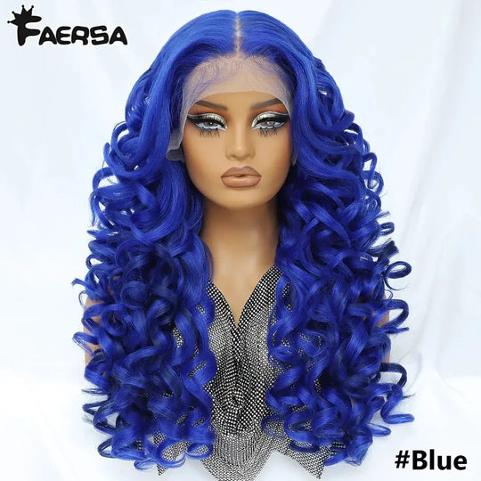 Latisha 13X6 HD 13X5X1 Synthetic Lace Front Wigs Curly Pre Plucked Lace Frontal Wig with Bangs for Women Highlight with Babyhair Beauty hair & fashionfj