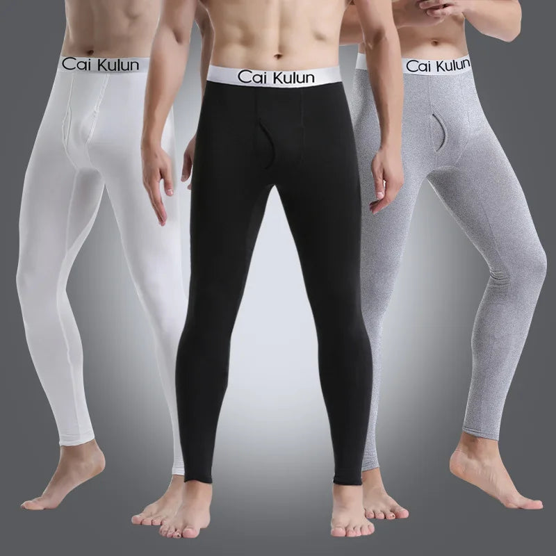 Warm tight leggings for men, autumn and winter with fleece running suit, high elasticity compression fitness training, autumn ﻿