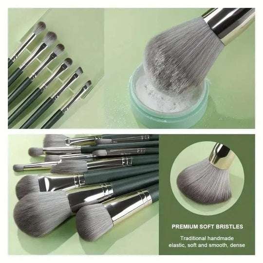 14Pcs Makeup Brushes Soft Fluffy Cosmetic Powder Eye Shadow Foundation Blush Blending Beauty Make Up Brush With Powder Puff Idea Beauty hair & fashionfj
