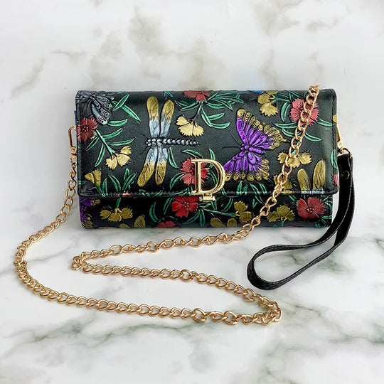 Women’s Leather Crossbody Bag – Stylish Long Wallet, Multi-functional Clutch Purse, Versatile Handbag for Daily Use