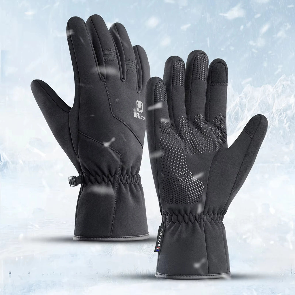 Autumn Winter Outdoor Cycling Gloves for Men Women Touchscreen Thermal Windproof Waterproof Anti-Slip Skiing Hiking Sports Glove