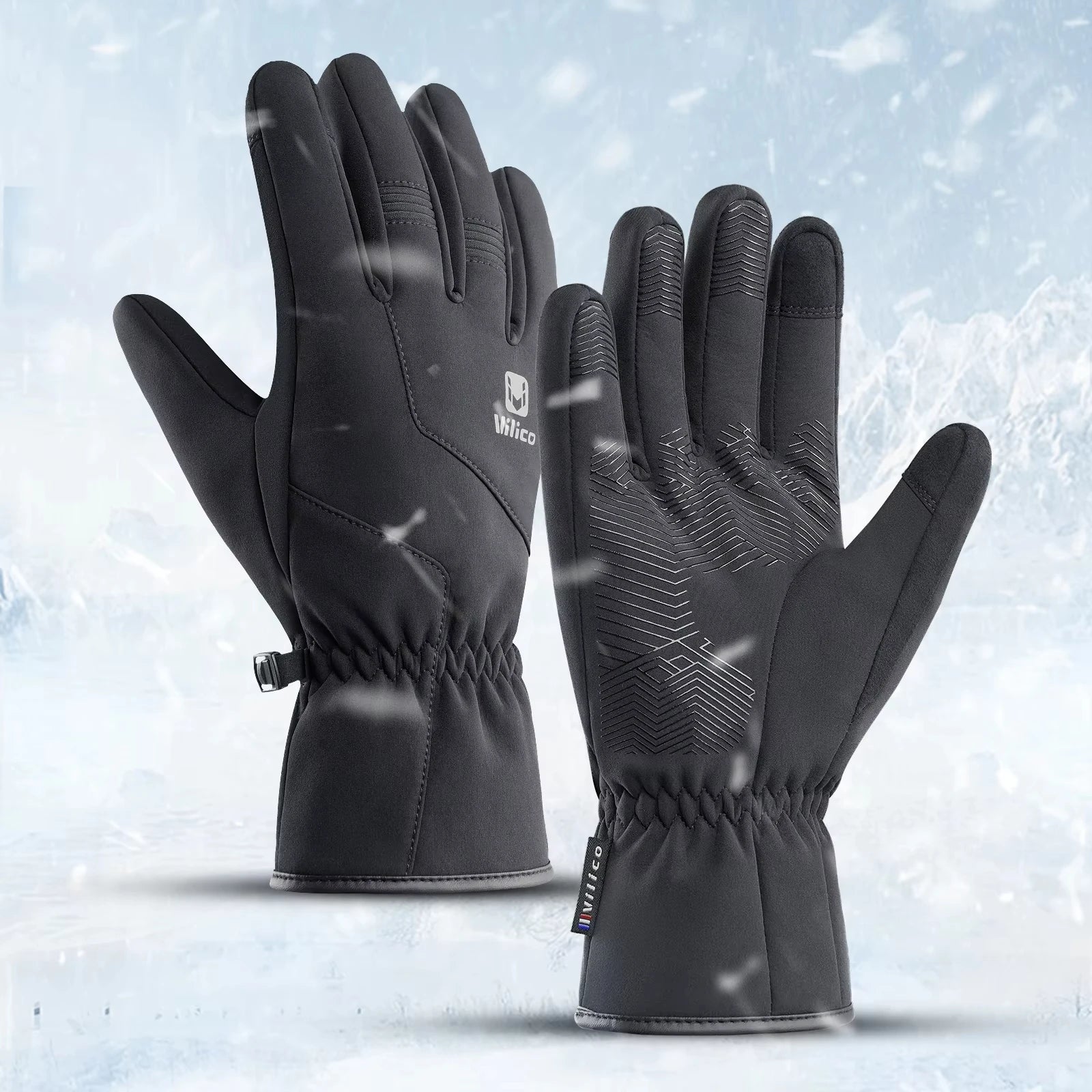Autumn Winter Outdoor Cycling Gloves for Men Women Touchscreen Thermal Windproof Waterproof Anti-Slip Skiing Hiking Sports Glove