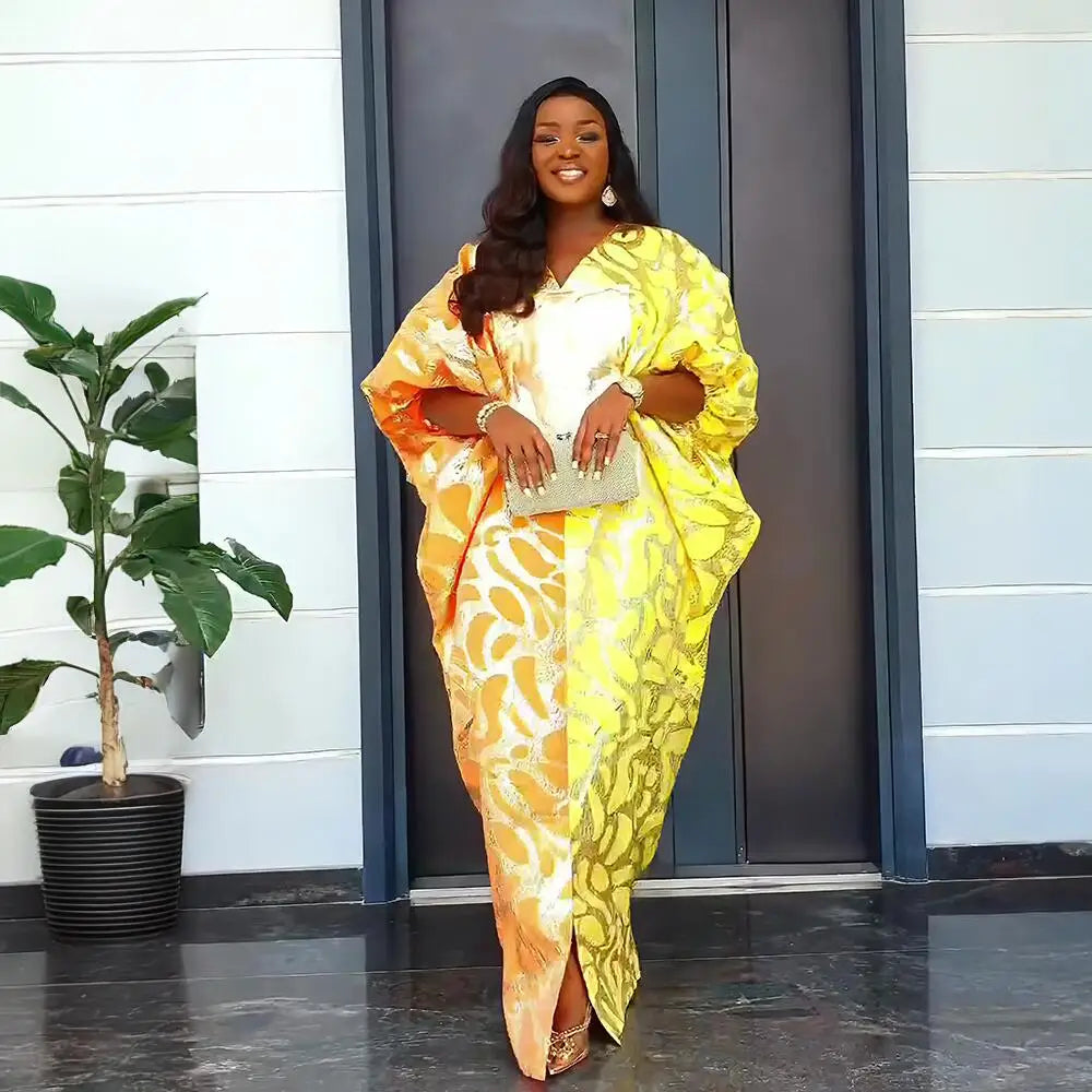 New Arrival african dresses for woman jacquard elegant african dresses Plus Size turkey dresses for women luxury Beauty hair & fashionfj