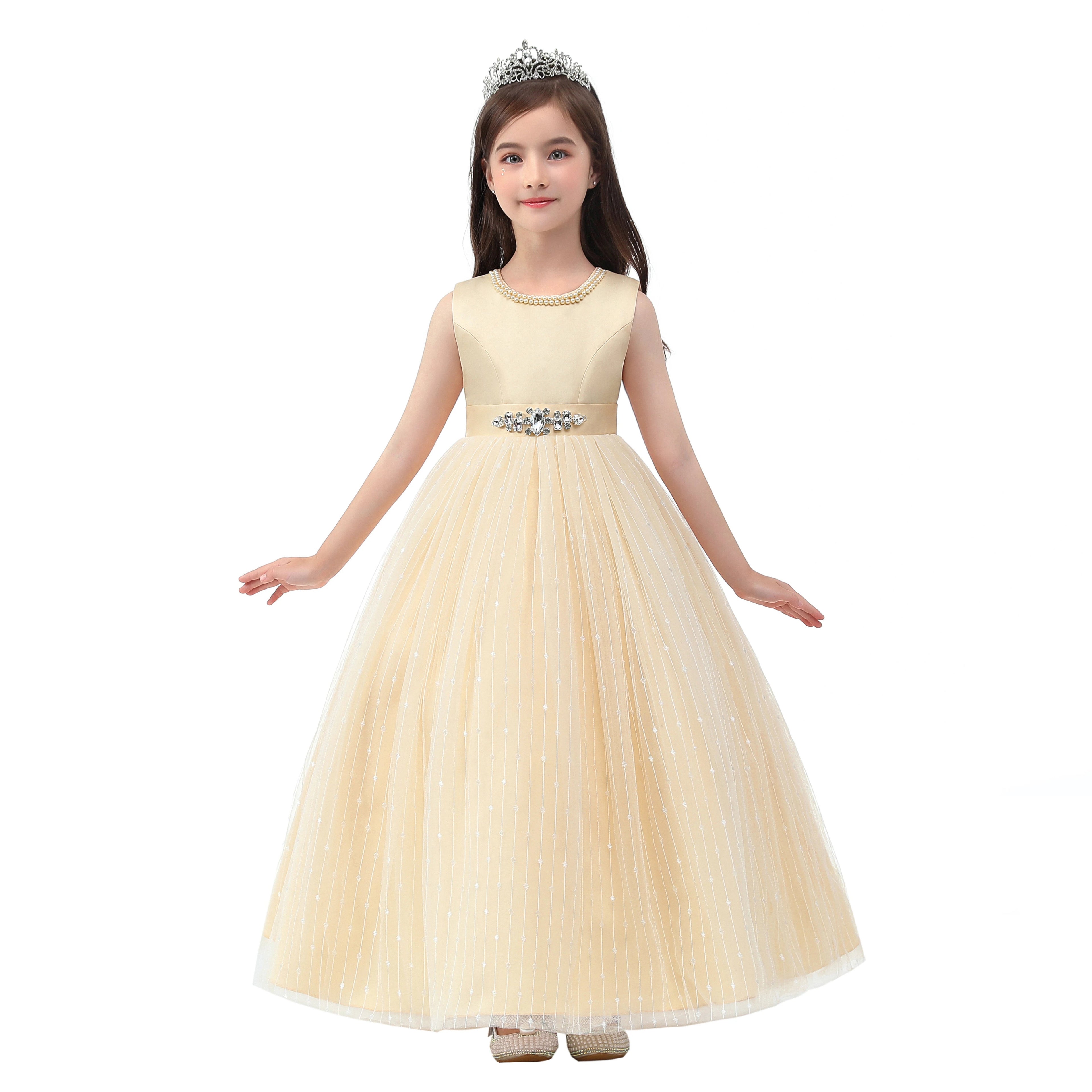 New Princess dress Large children's long dress Girl piano performance dress Festival party dress Beauty hair & fashionfj