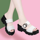 Woman Slippers Platform Sandals Thick Shoes For Women Casual Outside Slides Stylish Shoe High Quality Novelties Sale Luxury Beauty hair & fashionfj