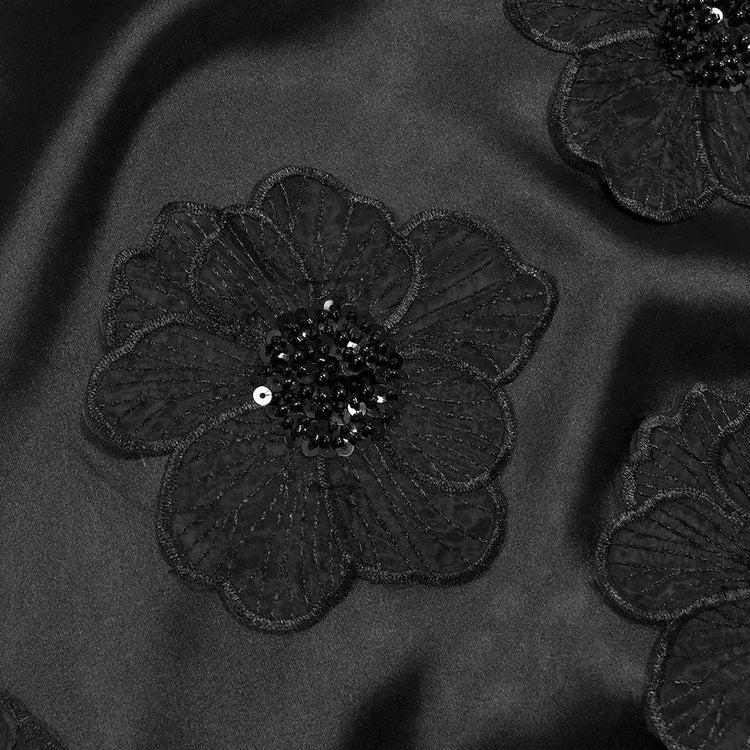 Elegant Dresses for Woman 2025 New O Neck Sleeveless Floral Decorate Straight Ankle Length Fashion Ladies Birthday Party Dress Beauty hair & fashionfj