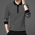 Polo T Shirt for Men Winter Pullovers Oversize Man Sweatshirt Formal Big Size Business With Collar Elasticity Emo Streetwear S Beauty hair & fashionfj