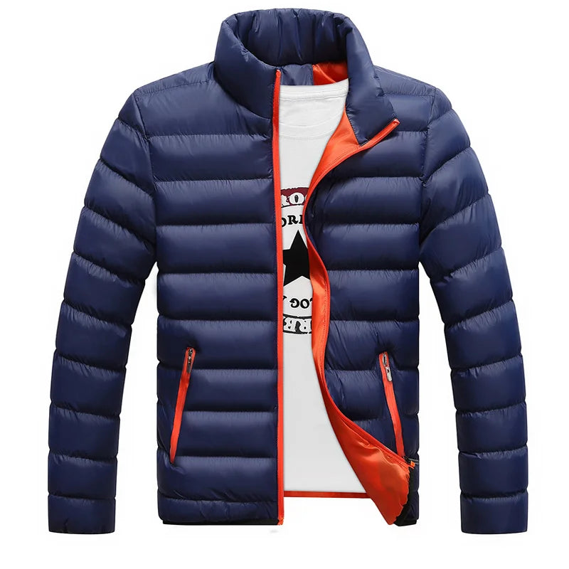 Winter men's thick jacket, warm and thick, slim-fitting outerwear, men's casual high-quality warm coat