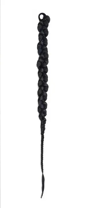 Fashion  Braided Ponytail Hair Extensions with Hair Ties for Women Twist Braid Personality Hot Girl Kink Braid Hip Hop Girl Beauty hair & fashionfj