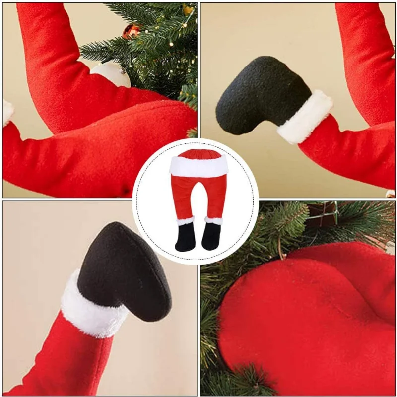2025 Christmas Tree Decoration Plush Door Decoration Santa Elf Legs Christmas Decoration Home Ornaments