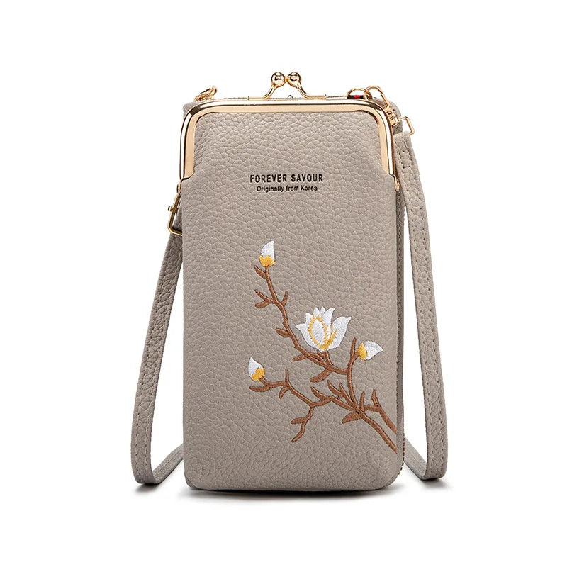 Passport Holder Purse Wear-Resistant Women Sling Wallet Mini Phone Bag Versatile Cross-Body Wallet For Travel Day Trips Errands