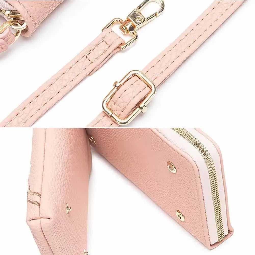 Passport Holder Purse Wear-Resistant Women Sling Wallet Mini Phone Bag Versatile Cross-Body Wallet For Travel Day Trips Errands