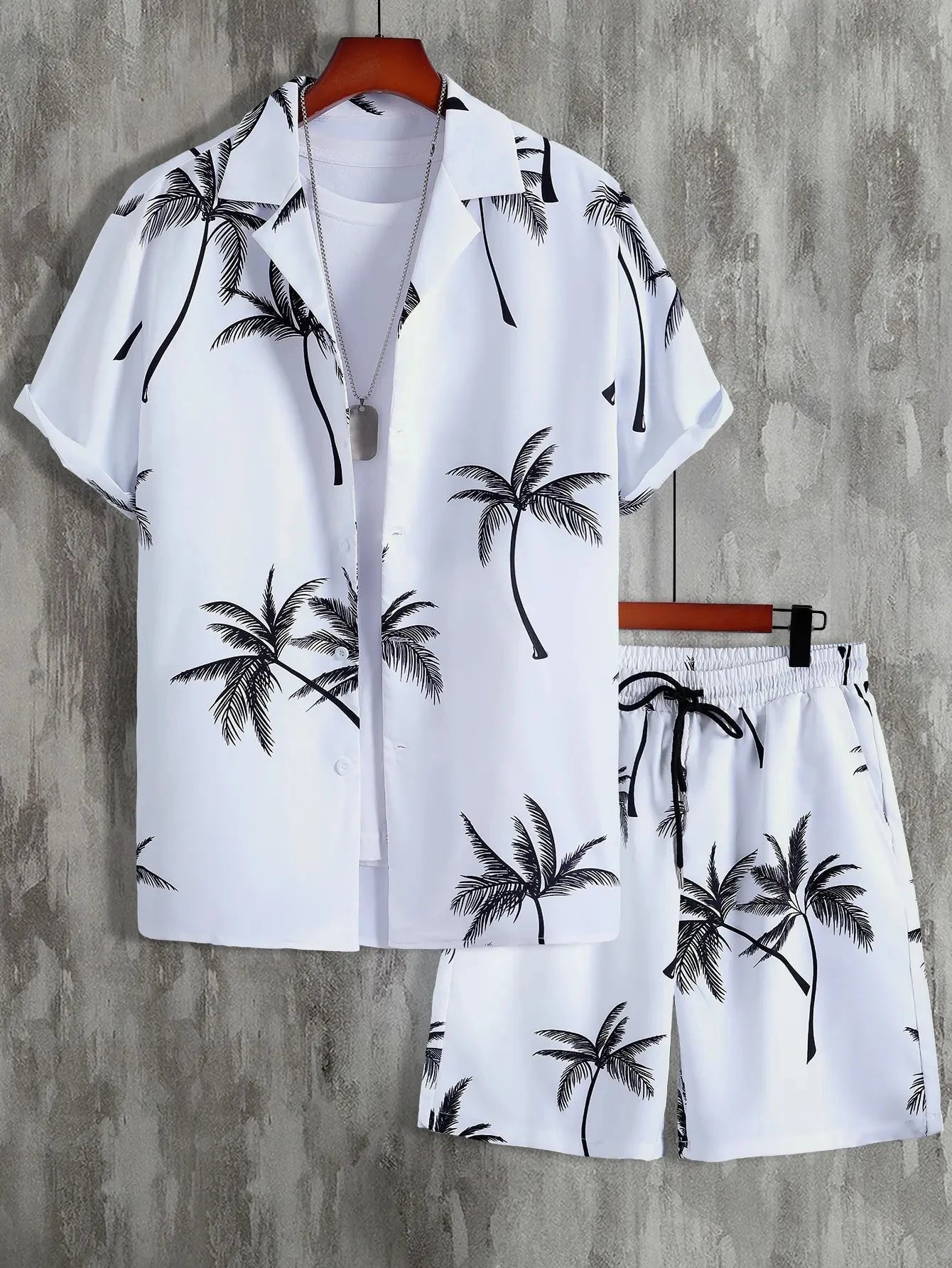 Kids Shirt Sets 3d Print Beach Coconut Tree Plaid Lapel Short Sleeve Casual Shirt Beach Shorts Summer Streetwear Hawaiian Suits Beauty hair & fashionfj